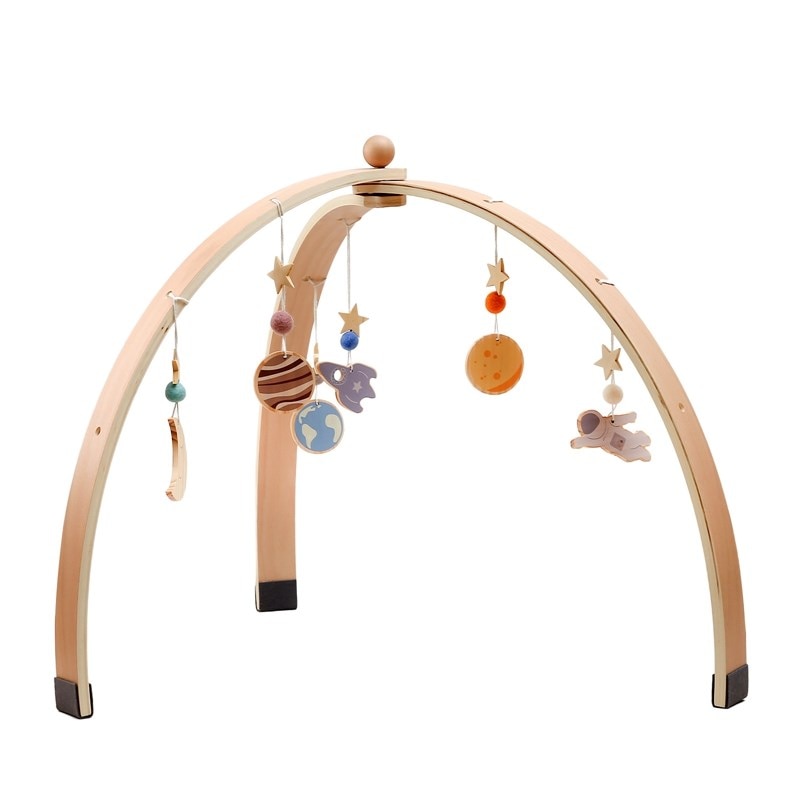 Natural Wood Foldable Baby Activity Gym