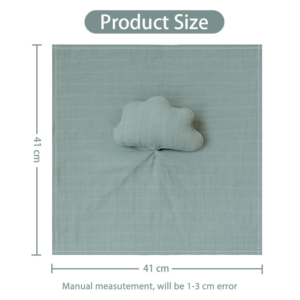 100% Organic Cotton Muslin Security Blanket Face Squares